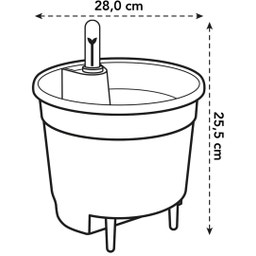elho self-watering insert - Ø 28 x H 26 cm