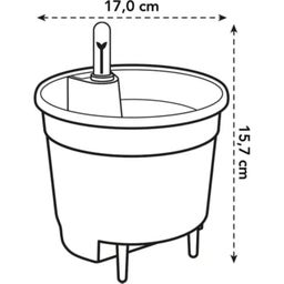 2 Piece Set - vibes fold round, Silky White, 18 cm with Self-Watering System - 1 Set