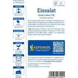 Kiepenkerl Great Lakes 118 jégsaláta - 1 csomag