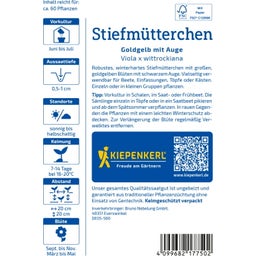 Kiepenkerl Pensamiento - Goldgelb mit Auge - 1 paq.
