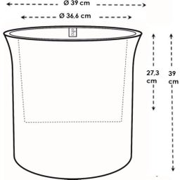 elho june tulip Planter 40 cm - Black