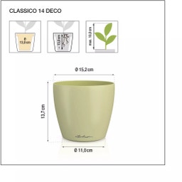 Lechuza Cvetlični lonec CLASSICO Color 14 - bela