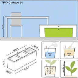 Lechuza Vase TRIO Cottage 30