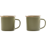 Barebones Enamel Mug Set - Olive