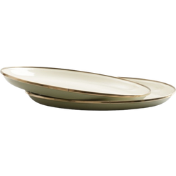 Barebones Set d'Assiettes Creuses en Email - Olive - 1 kit
