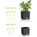 Lechuza CUBE Glossy 14 asztali virágtartó - Skarlátvörös magasfényű