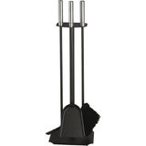 Fireplace Set 3-piece. Stainless Steel Handles