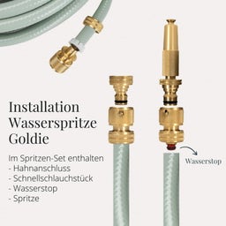 Livlig Messing Gartenspritze Goldie - 1 Stk.