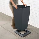 Lechuza Supporto a Rotelle per CUBICO 30 - antracite metallizzato