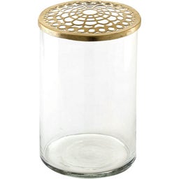 Villa Collection Vaso ELVA in Vetro e Ottone - ⌀ 10 cm