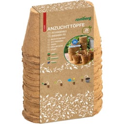 Romberg 18 Anzuchttöpfe 8 cm rund - 18 Stück