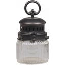 Französische Stalllaterne inkl. Leuchtmittel & Timer - H 22 cm Ø 11 cm