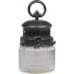 Französische Stalllaterne inkl. Leuchtmittel & Timer - H 22 cm Ø 11 cm