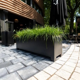 ADEZZ Carrez Aluminium Planter - With Feet - 200 x 40 x 80 cm