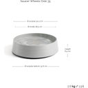 Ecopots Untersetzer Wheels Oslo weißgrau - ∅ 28,90, Höhe 8,5 cm