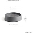 Ecopots Untersetzer Wheels Oslo grau - ∅ 28,90, Höhe 8,5 cm